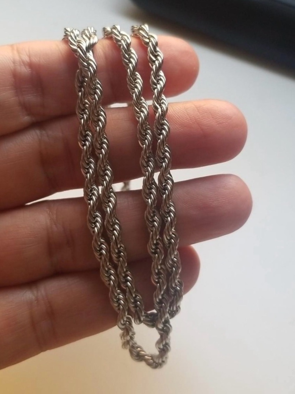Stainless steel, unisex Braided Rope Chain Necklace
